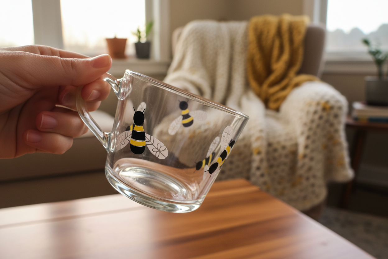 Aesthetic Bee Glass Mugs
