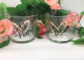 Two glass mugs with 'Best Nan' and 'Best Mum' text on for Mother's day gift
