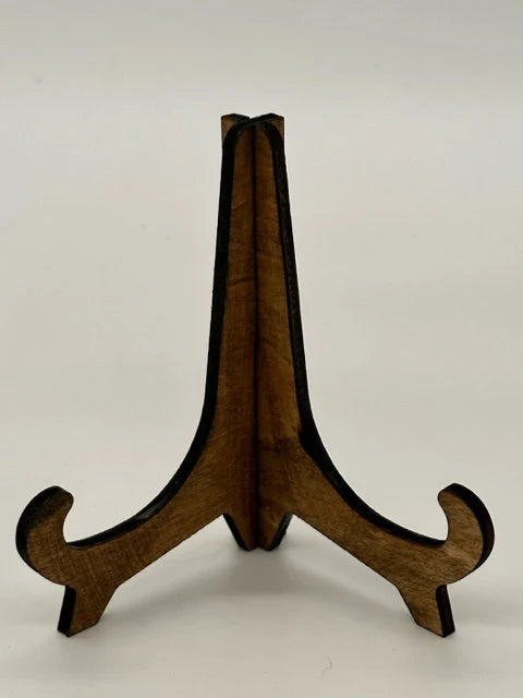 Wooden sign stand