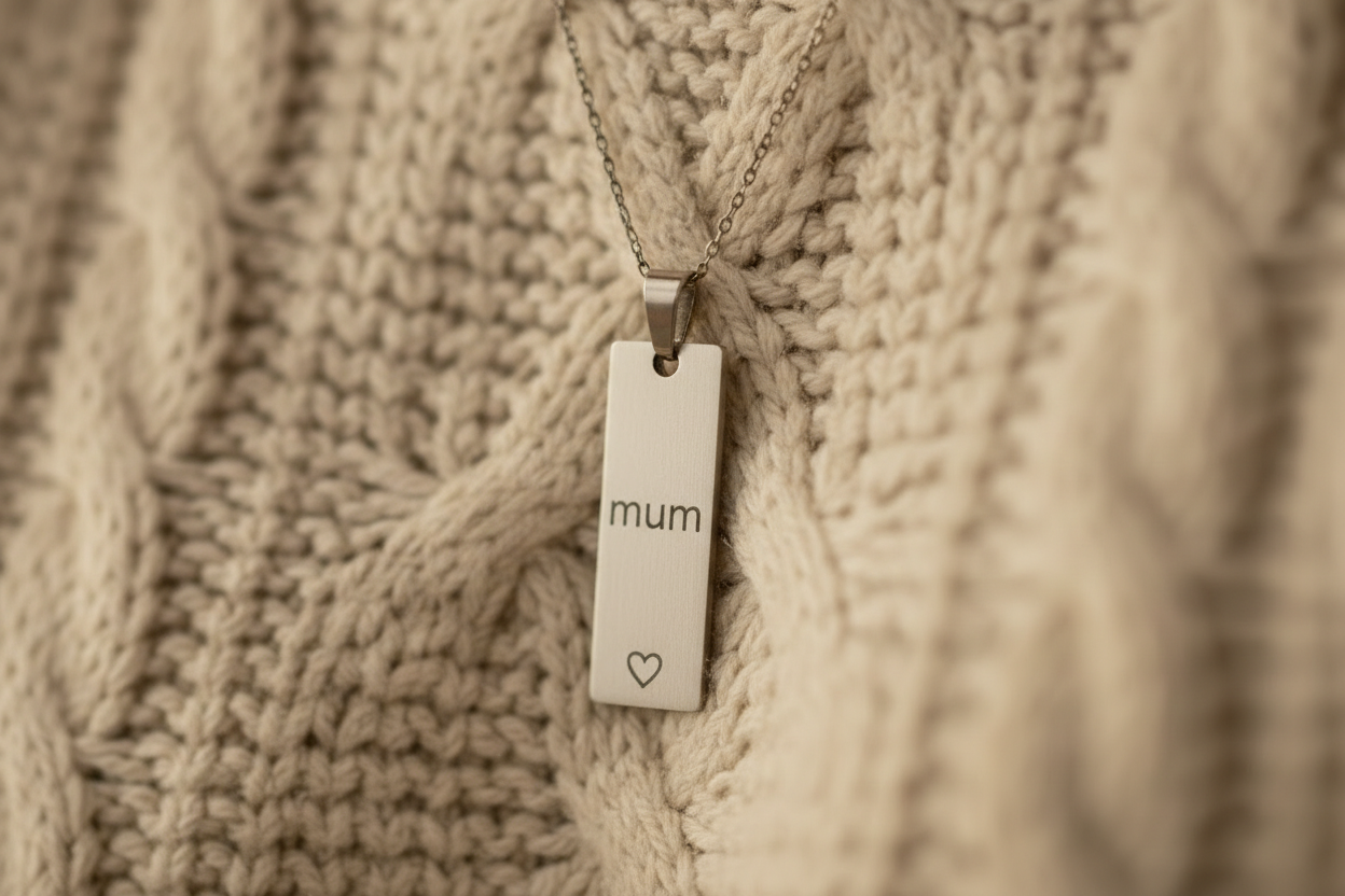 Custom Rectangular Pendant Necklace