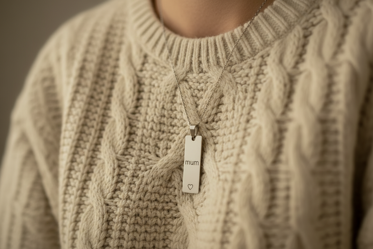 Custom Rectangular Pendant Necklace