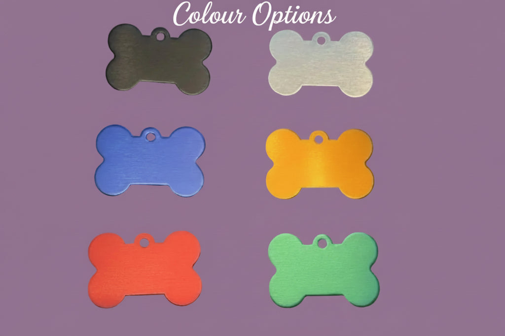 Set of bone-shaped colour options