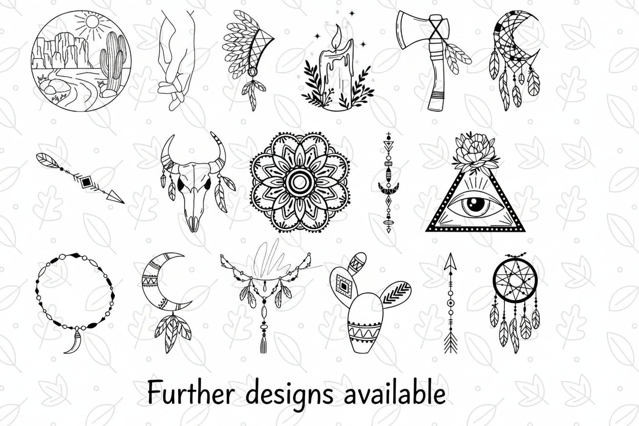 Collection of mystical and celestial designs for the magnets