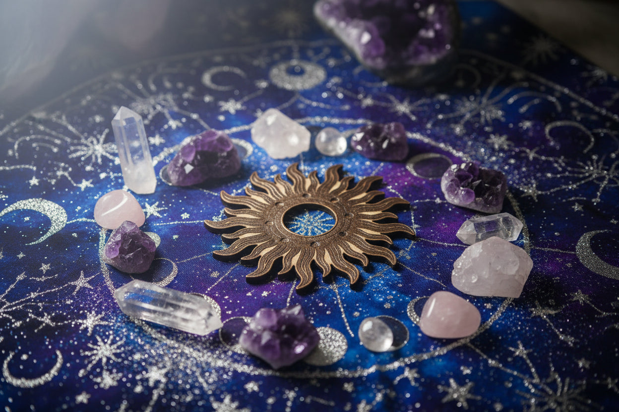 Decorative sun-shaped sphere stand 